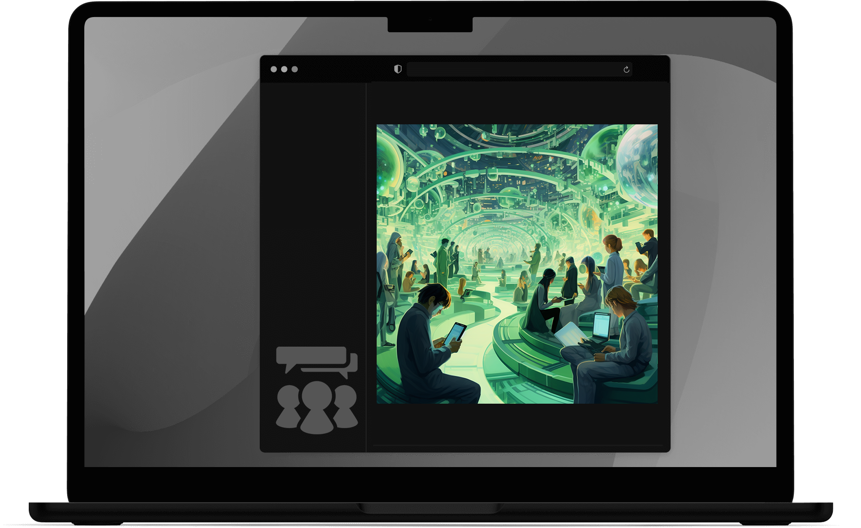 Third Media Web3 Marketing AI Community app on laptop